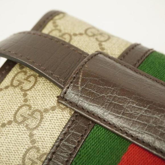Gucci Waist Bag GG Supreme Sherry Line 152597 Leather Brown Men's Women's - Picture 8 of 10